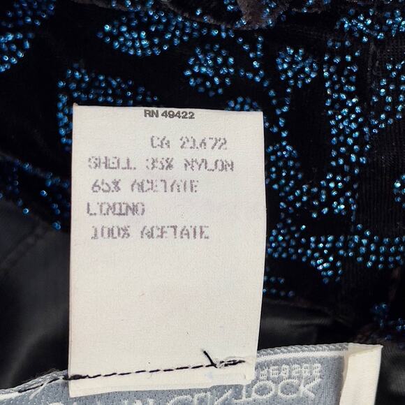 Scott McClintock Formal Jacket w/Beaded Design & Shoulder Pads Ruffled Hem 6 Vtg - Picture 6 of 6